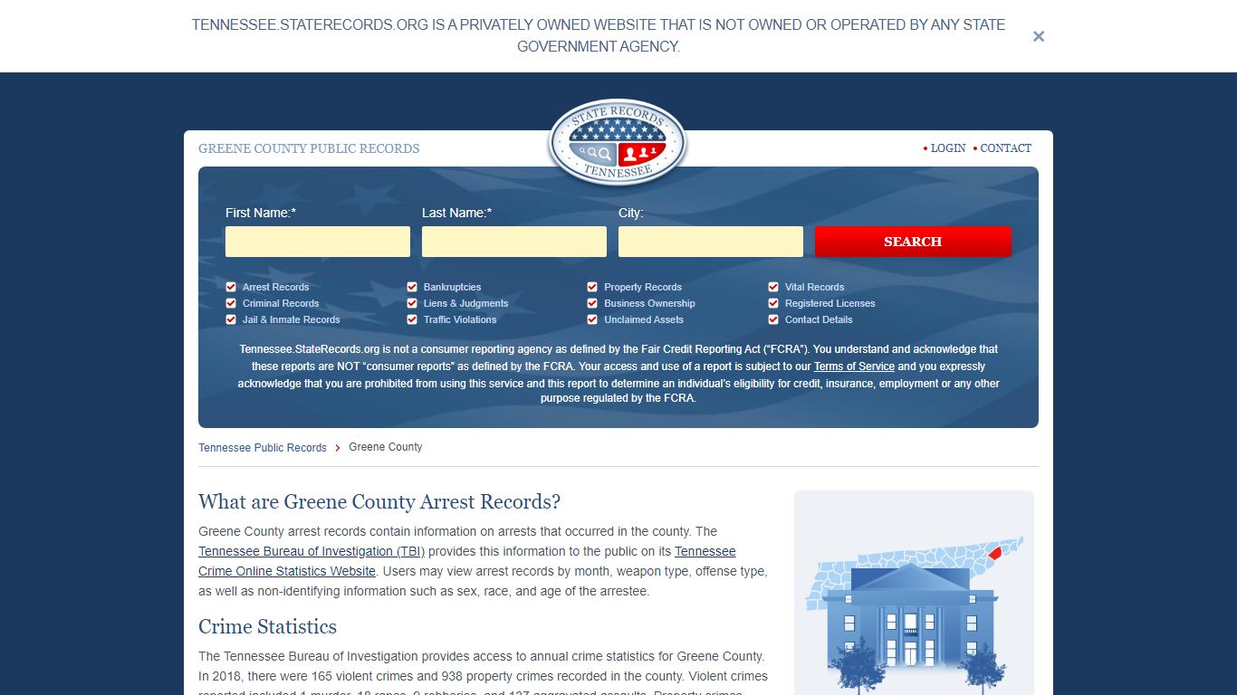 Greene County Arrest, Court, and Public Records | StateRecords.org